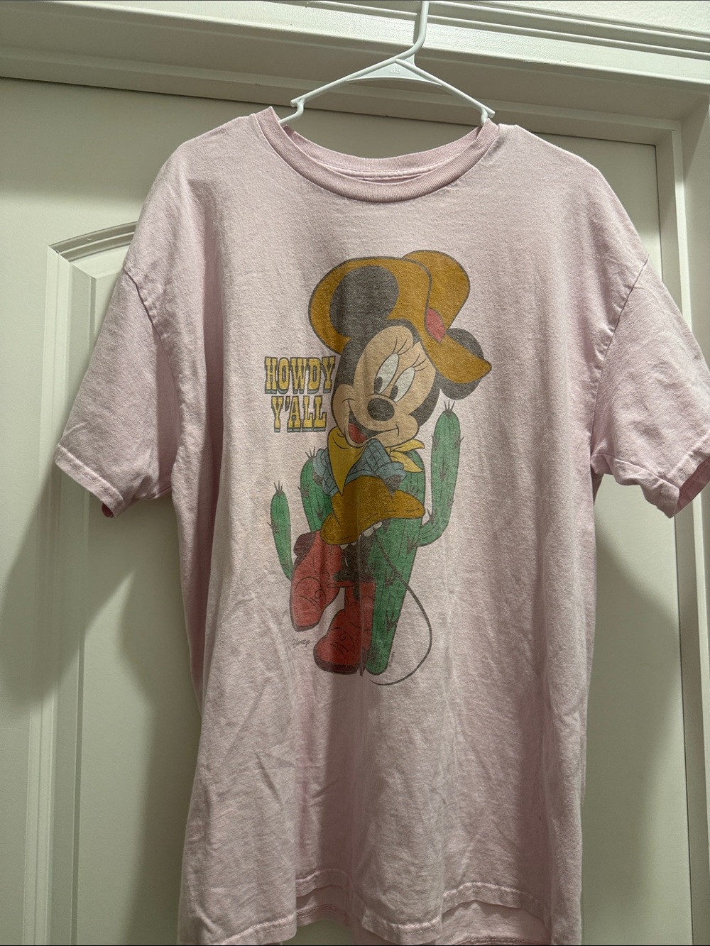 Disney Minnie Mouse Western Graphic Tee - Light Pink